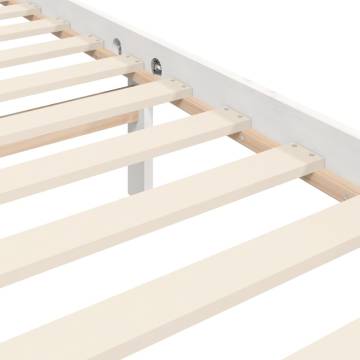 Bed Frame with Headboard White 100x200 cm Solid Wood