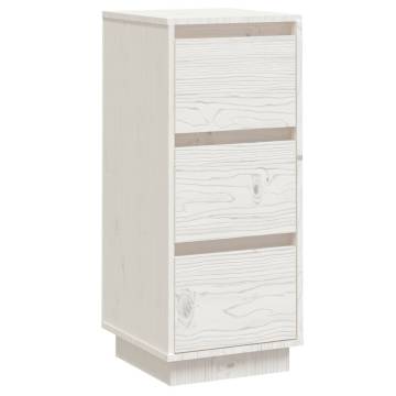 Sideboard White 32x34x75 cm Solid Wood Pine