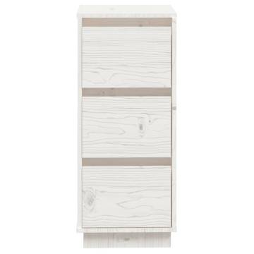 Sideboard White 32x34x75 cm Solid Wood Pine