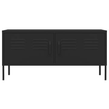 TV Cabinet Black 105x35x50 cm Steel