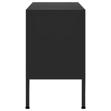 TV Cabinet Black 105x35x50 cm Steel