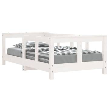 Kids Bed Frame White 70x140 cm Solid Wood Pine