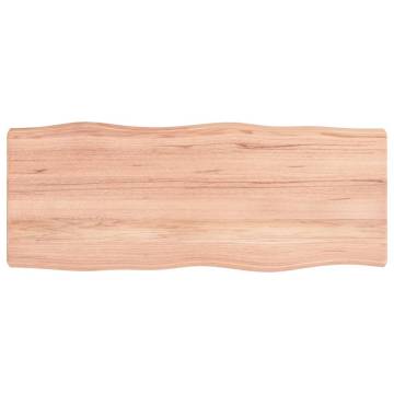 Table Top Light Brown 100x40x(2-6)cm Treated Solid Wood Live Edge