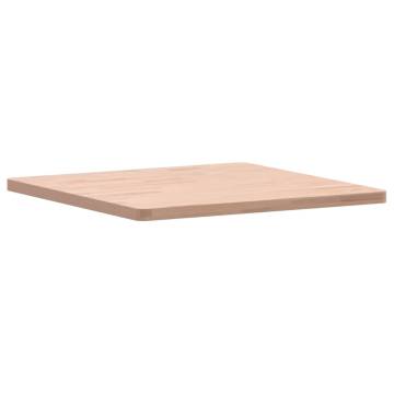 Table Top 60x60x2.5 cm Square Solid Wood Beech