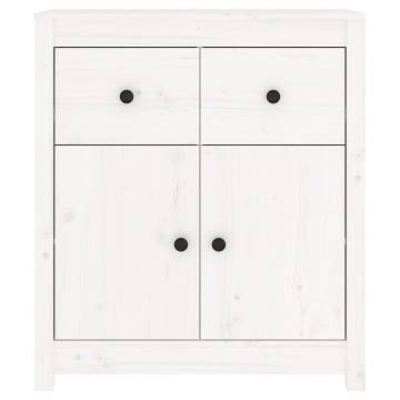 Sideboard White 70x35x80 cm Solid Wood Pine