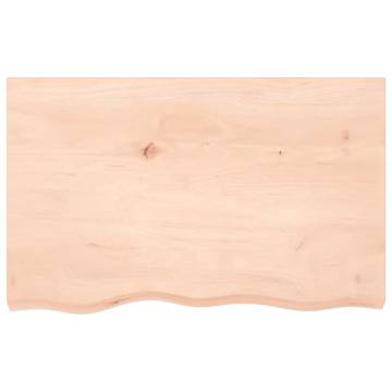 Table Top 80x50x(2-6) cm Untreated Solid Wood Oak