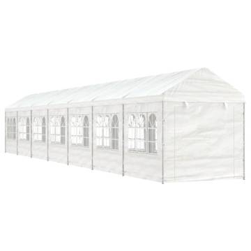 Gazebo with Roof White 15.61x2.28x2.69 m Polyethylene