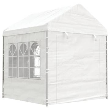 Gazebo with Roof White 15.61x2.28x2.69 m Polyethylene