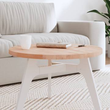 Table Top Ø60x2.5 cm Round Solid Wood Beech