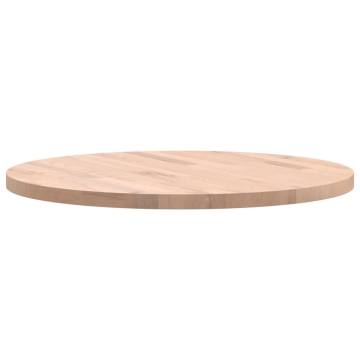 Table Top Ø60x2.5 cm Round Solid Wood Beech