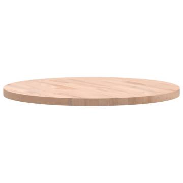 Table Top Ø60x2.5 cm Round Solid Wood Beech