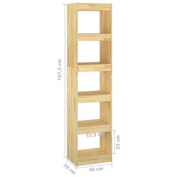 Book Cabinet/Room Divider 40x30x167.5 cm Solid Pinewood