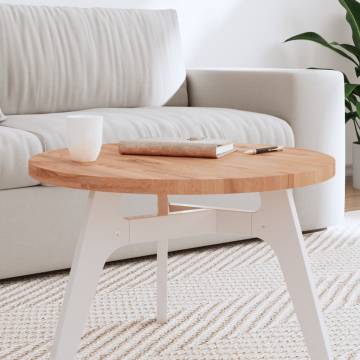 Table Top Ø60x2.5 cm Round Solid Wood Beech