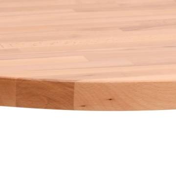 Table Top Ø60x2.5 cm Round Solid Wood Beech