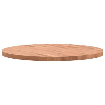 Table Top Ø60x2.5 cm Round Solid Wood Beech