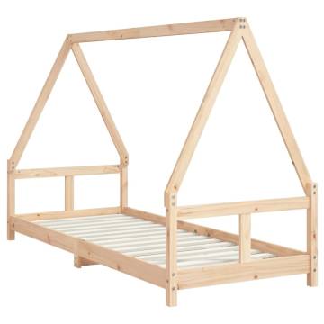 Kids Bed Frame 80x200 cm Solid Wood Pine