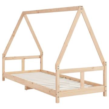 Kids Bed Frame 80x200 cm Solid Wood Pine