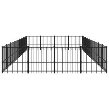 Outdoor Dog Kennel Steel 33.87 m²