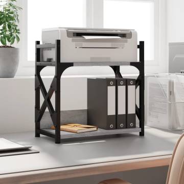 Printer Stand 2-Tier Grey Sonoma 40x20x40 cm Engineered Wood