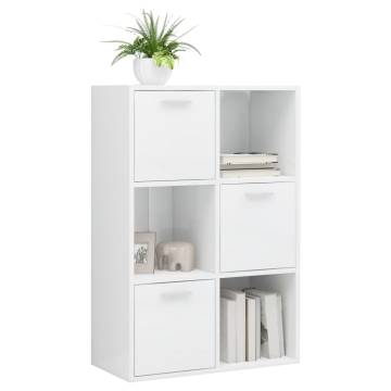 Storage Cabinet High Gloss White 60x29.5x90 cm Engineered Wood