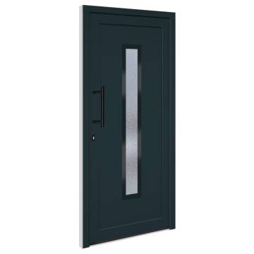 Front Door Anthracite 98x208 cm PVC