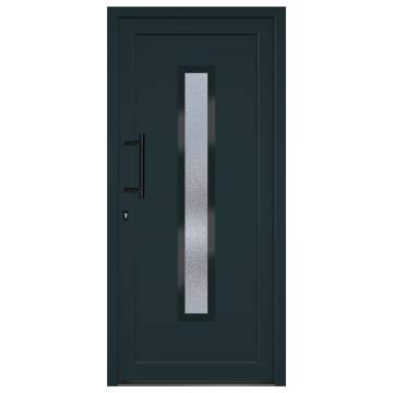 Front Door Anthracite 98x208 cm PVC