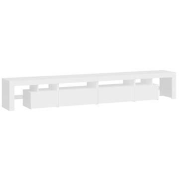 TV Cabinet with LED Lights White 260x36.5x40 cm