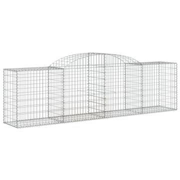 Arched Gabion Baskets 15 pcs 300x50x80/100 cm Galvanised Iron