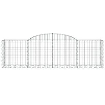 Arched Gabion Baskets 15 pcs 300x50x80/100 cm Galvanised Iron