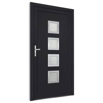 Front Door Anthracite 88x200 cm PVC