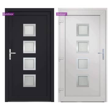 Front Door Anthracite 88x200 cm PVC