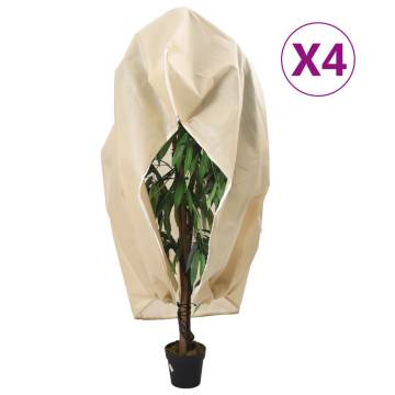 Plant Fleece Covers with Zip 4 pcs 70 g/m² 1.2x1.8 m