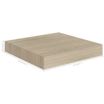 Floating Wall Shelf Oak 23x23.5x3.8 cm MDF