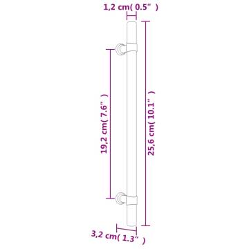 Cabinet Handles 5 pcs Silver 192 mm Stainless Steel