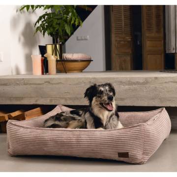 Designed by Lotte Dog Basket Ribbed Pink 80x70x22 cm