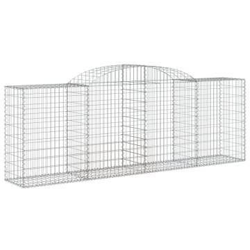 Arched Gabion Baskets 13 pcs 300x50x100/120 cm Galvanised Iron