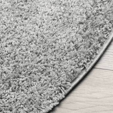 Shaggy Rug PAMPLONA High Pile Modern Grey Ø 280 cm