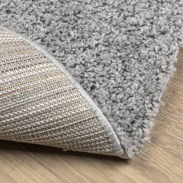 Shaggy Rug PAMPLONA High Pile Modern Grey Ø 280 cm