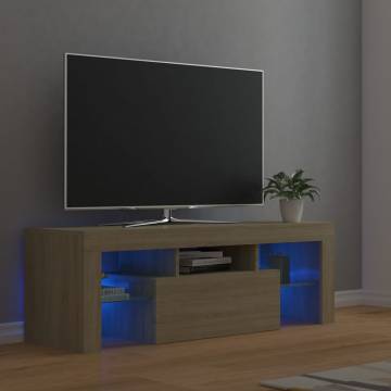 TV Cabinet with LED Lights Sonoma Oak 120x35x40 cm