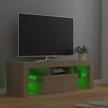 TV Cabinet with LED Lights Sonoma Oak 120x35x40 cm