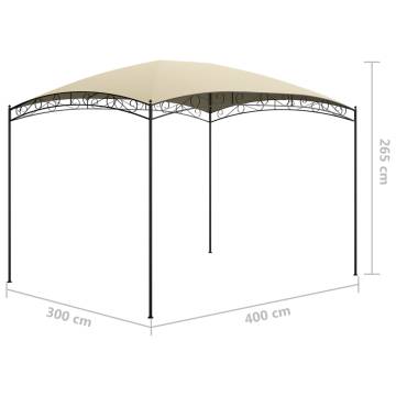 Gazebo 3x4x2.65 m Cream 180 g/m²