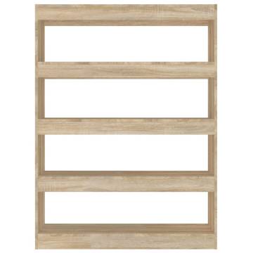 Book Cabinet/Room Divider Sonoma Oak 100x30x135 cm