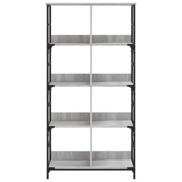 Bookshelf Grey Sonoma 78.5x33x153 cm Engineered Wood