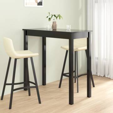 Bar Table MDF Black 115x55x107 cm