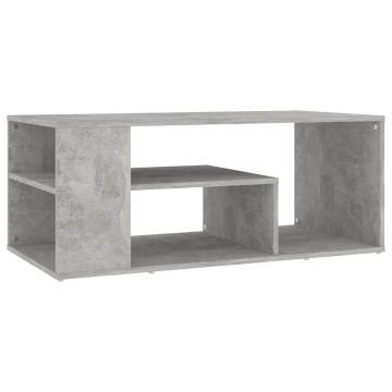 Coffee Table Concrete Grey 100x50x40 cm Engineered Wood