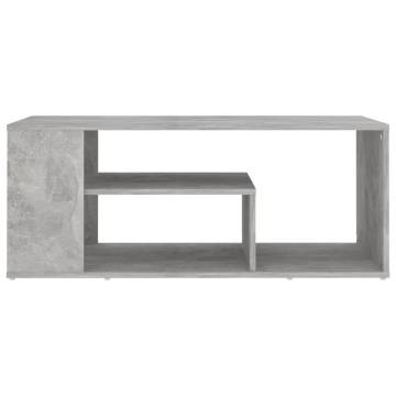 Coffee Table Concrete Grey 100x50x40 cm Engineered Wood