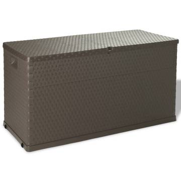 Garden Storage Box Brown 120x56x63 cm PP Rattan