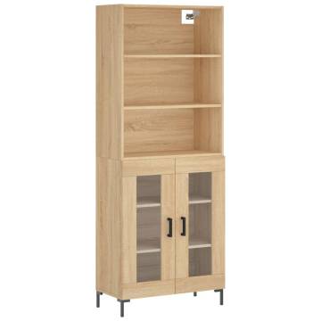 Highboard Sonoma Oak 69.5x34x180 cm Engineered Wood