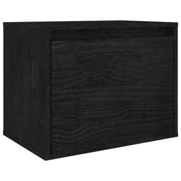 TV Cabinets 5 pcs Black Solid Wood Pine