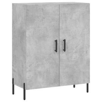 Highboard Concrete Grey 69.5x34x180 cm Engineered Wood